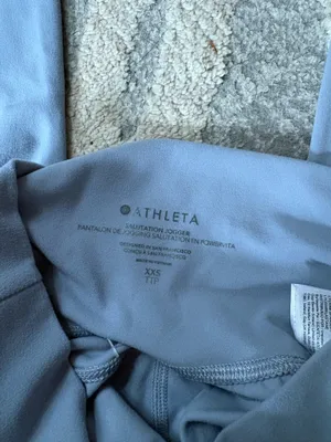 Athleta light blue high waisted salutation joggers XXS thumbnail 3