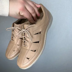 Waldlaufer Henni 496003 Taupe Nubuck Leather Lace Up Walking‎ Shoes Women 6 Wide thumbnail 3