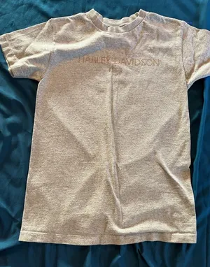 Vtg Harley Davidson Gray T-Shirt Womens With Gold Rhinestones XS Orlando FL thumbnail 1