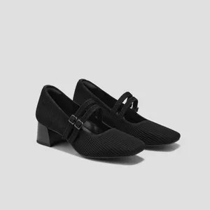 VIVAIA Mary Jane Knit Heels Black Eco Friendly Comfort Work Shoe 41.5 US 10 thumbnail 12