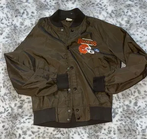 National Football League Vintage 80s Cleveland Browns Football lightweight sports jacket. thumbnail 1