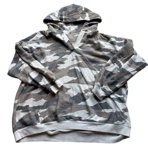 Aerie Camouflage Hoodie - Gray and White thumbnail 1