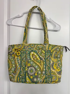 Vera Bradley Miller Bag Lemon Parfait Large Quilted Travel Tote Retired thumbnail 2