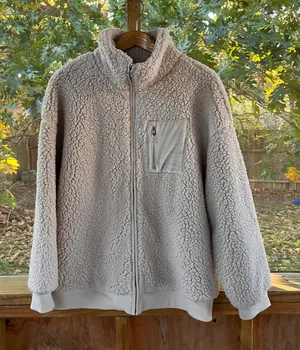 Victoria's Secret On Point Women's Zip Front Teddy Jacket Beige Size L thumbnail 1