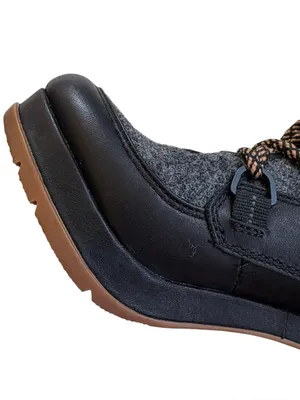 Like New Sorel Blake Lace-Up Heeled Boots Black Grey Size 6.5 thumbnail 5