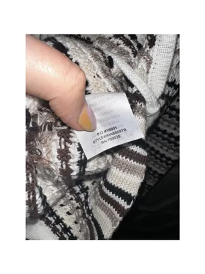 Emory Park Boho Feminine Crochet Knit Cream Multicolored Cropped Sweater thumbnail 10