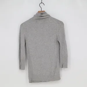 Express Sweater Womens S Design Studio Grey 3/4 Sleeve Turtleneck Excellent thumbnail 3