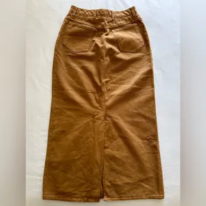 - Vintage Camel Brown Long A-Line Skirt - Size 6 thumbnail 2