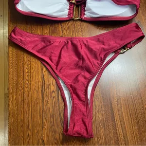 Beach Style Swimsuit Women’s Small Sexy Halter Swimwear Solid Thong Bikini thumbnail 9