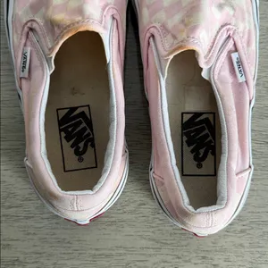 Vans Pink and Off White Checkered Slip-On Flats Size 7.5 thumbnail 9