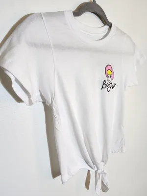 Toy Story Bo Peep White Tie Front Graphic Fitted Tee Size Small NWT thumbnail 3
