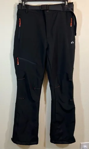 ✨ Healthyoga Women’s Black Soft Shell Pants‎ Snow Small thumbnail 1