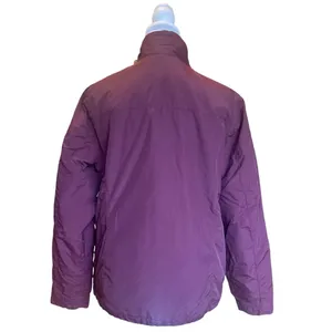 LL Bean Puffer Insulated Fleece Lined Burgundy Winter Coat Womens Size Medium thumbnail 2