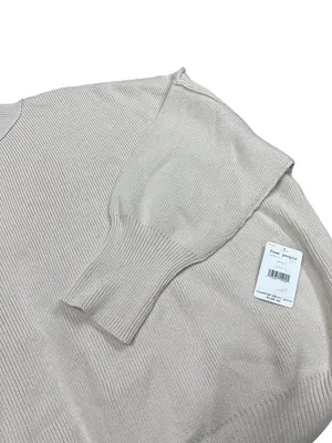 Free People wms pearl beige casual over sized knit pull sweater sz L SKU 10-783 thumbnail 8