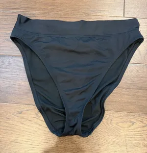 Shade & Shore Black High Waist Bikini Bottom Size Medium - C27-145 thumbnail 1