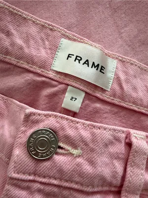 FRAME Le Jane Wide Leg Crop High Rise Jeans in Washed Dusty Pink Size 27 thumbnail 12