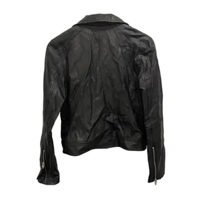 Thread & Supply Womens‎ Black Faux Leather Moto Motorcycle Biker Jacket Small S thumbnail 3