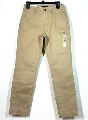 Aeropostale 27/28 women khaki chino pants NWT mid-rise straight slim 27.5inseam thumbnail 1