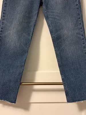Gap jeans cheeky straight sky high raw hem size 28 / 6 NWT medium wash denim thumbnail 7