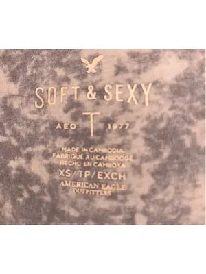 Women's American Eagle Soft & Sexy Short Sleeve Tee Tye Dye Purple Size XS thumbnail 3