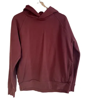 Banana Republic rust coral hoodie women's size large front pockets cotton‎ flaw thumbnail 1