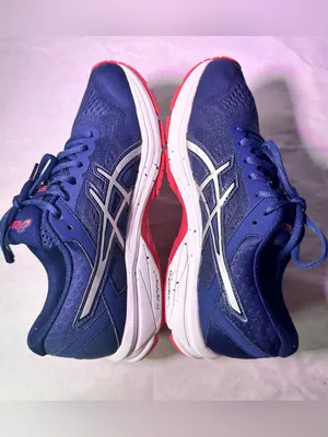 ASICS Navy Blue Mesh Running Shoes with Silver Accents thumbnail 7