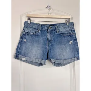 Levi's Jeans Shorts Juniors Size‎ 9 Distressed Cuffed Cotton Blue Denim thumbnail 10