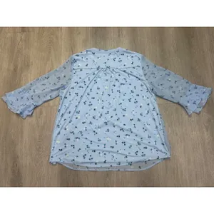 Charter Club XL Blue Floral Pintuck Bell Sleeve Tunic Blouse Boho Cottagecore thumbnail 10