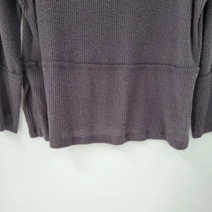 Anthropologie Eri + Ali Womens Sweater XS Gray Ribbed Knit Mock Neck Pullover thumbnail 9