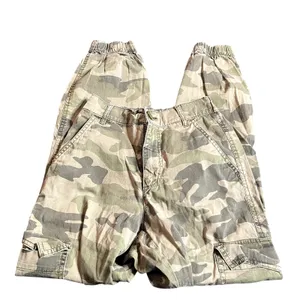 Garage Camo Cargo Jogger Pants Green Brown XS Elastic Waist‎ Casual Streetwear thumbnail 2