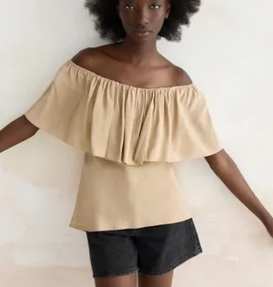 Zara Off the Shoulder Top thumbnail 3