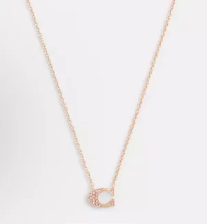 Coach Pave Signature Necklace NWT thumbnail 1