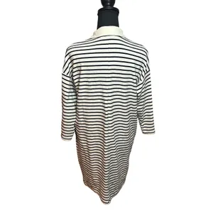 Tuckernuck Ashton Navy White Striped Rugby V-Neck Collar Dress Small preppy thumbnail 3