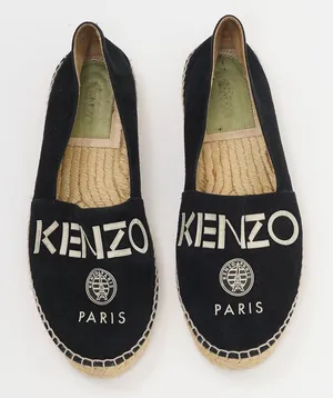 Kenzo Black Suede Espadrille Flat Size 8 thumbnail 1