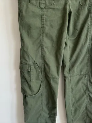 Brandy Melville Olive Green Cargo Pants Utility Straight Leg OS thumbnail 3