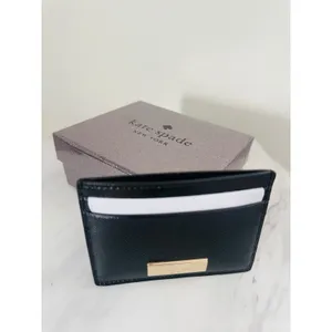 Kate‎ Spade Kenzie Card Case, Slim Chic, Designer, Black Leather, NWT thumbnail 2