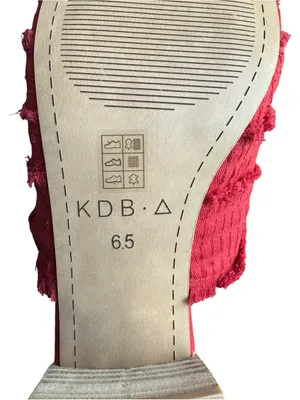 Kelsi Dagger Brooklyn - Seigel Heeled Sandals Red Frayed Block Heel Size 6.5 thumbnail 7