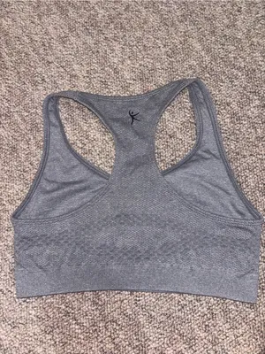 Danskin Gray Seamless Racerback Sports Bra thumbnail 2
