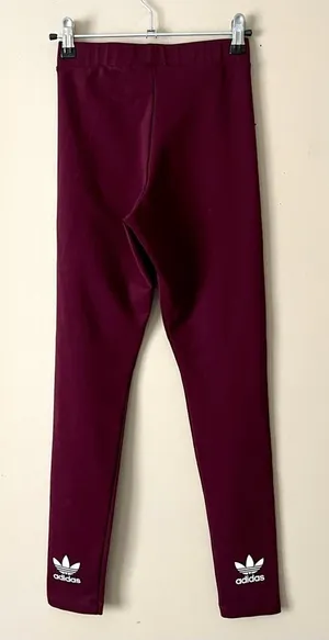 ADIDAS | Burgundy Logo Full Length Leggings Sz XS thumbnail 1