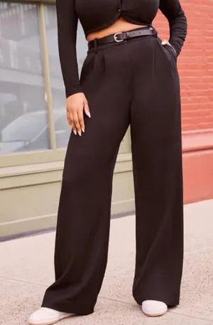Favorite Daughter 10 The‎ Petite Favorite Pants Black Business Career Wide Leg thumbnail 1