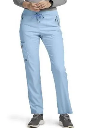 Grey’s Anatomy Mia mid-rise scrub pants in blue thumbnail 1
