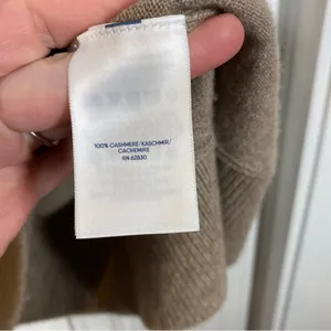 Lands' End Women's 100% cashmere Turtleneck Sweater Tan size large 14-16 luxury‎ thumbnail 3