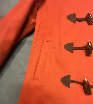 Gap Orange Wool Blend Toggle Pea Coat Jacket Women's Medium thumbnail 4