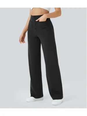 Halara DayStretch High Waisted Pockets Straight Leg Casual Women's Size XL Tall thumbnail 3