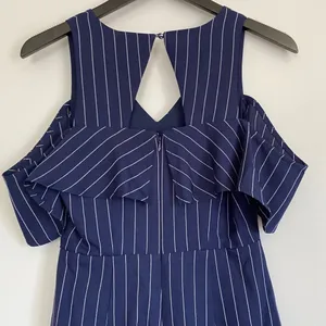 NWT J.O.A. Pinstripe Cold Shoulder Dress XS thumbnail 10