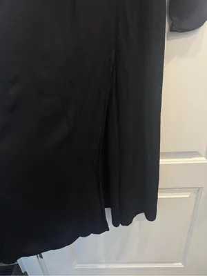 Reformation Mara women black long dress with sleeves size 6 thumbnail 4