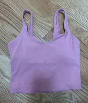 lululemon athletica Light Pink Cropped Tank Top thumbnail 1