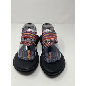 Sanuk Yoga Sling 2 Geometric Knit Sandal Women 9 Multicolor Boho Hippie Tribal thumbnail 2