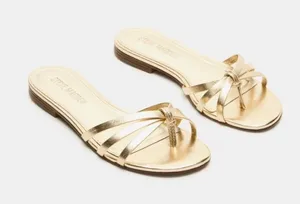 Steve Madden Metallic Gold Sandals thumbnail 1