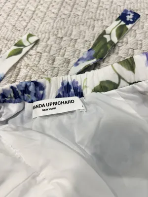 Amanda Uprichard Violina Purple Floral Halter layered Woman’s Dress in Margate L thumbnail 11
